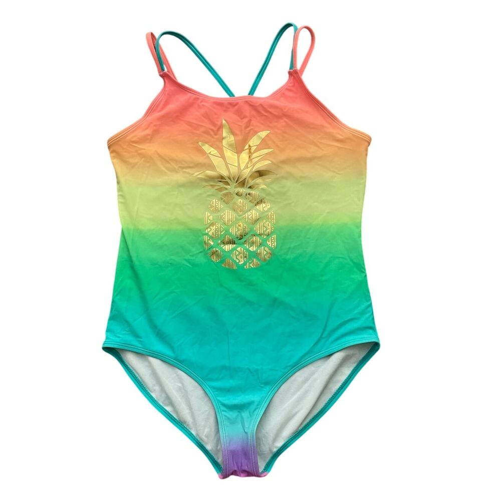 Angel Beach Youth Girls Size 20yrs / Womens S Pineapple Rainbow One Piece Bikini